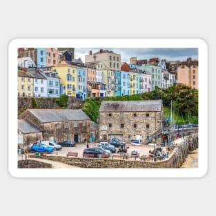 Tenby Harbour Quay, Pembrokeshire, Wales Sticker